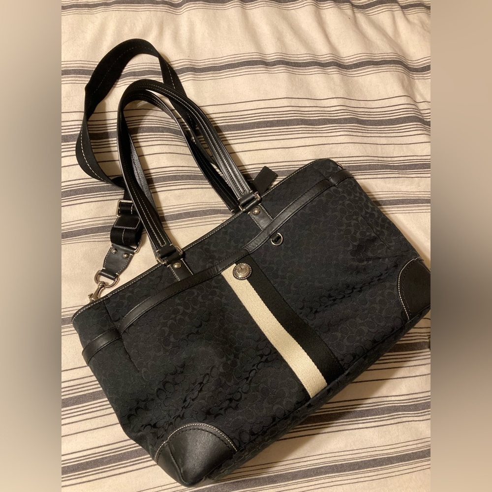 Coach Voyager Signature “C” Canvas Bag